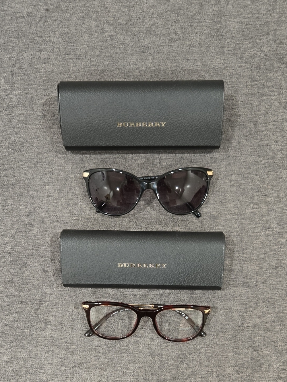 Burberry Women’s Black Sunglasses and Tortoiseshell Optical Glasses Set